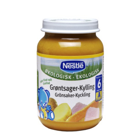 Nestlé Grøntsager-Kylling, fra 6 mdr.