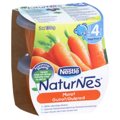 Nestlé NaturNes Gulerod, fra 4 mdr.