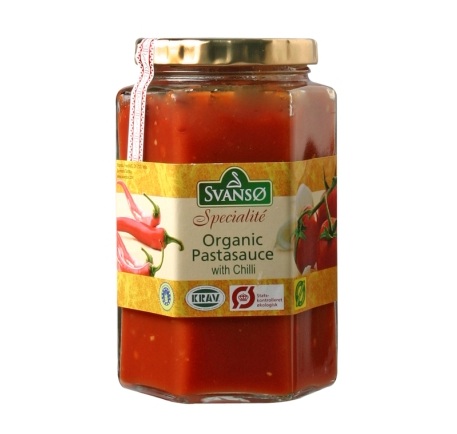 Svansø økologisk pastasauce med chili