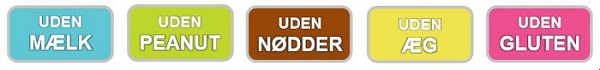 Uden mælk peanut nødder æg og gluten lille